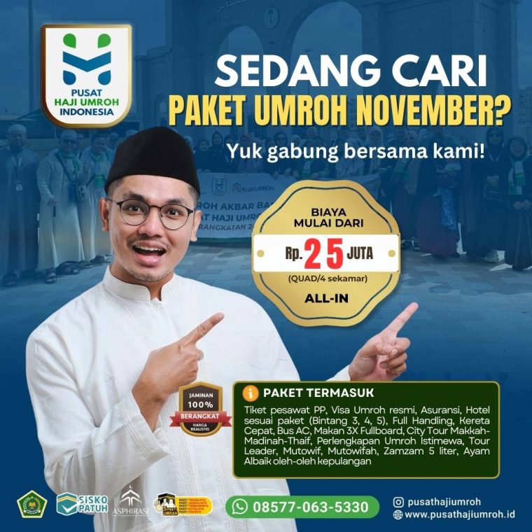 Paket Umroh November 2025 plus Taif