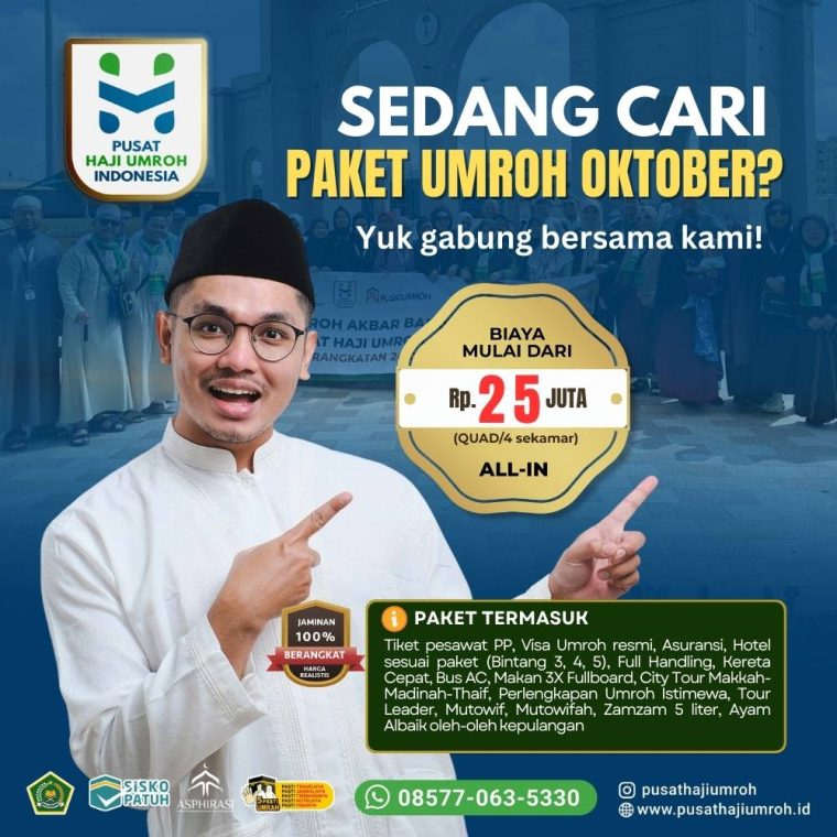 Paket Umroh Oktober 2025 plus Taif