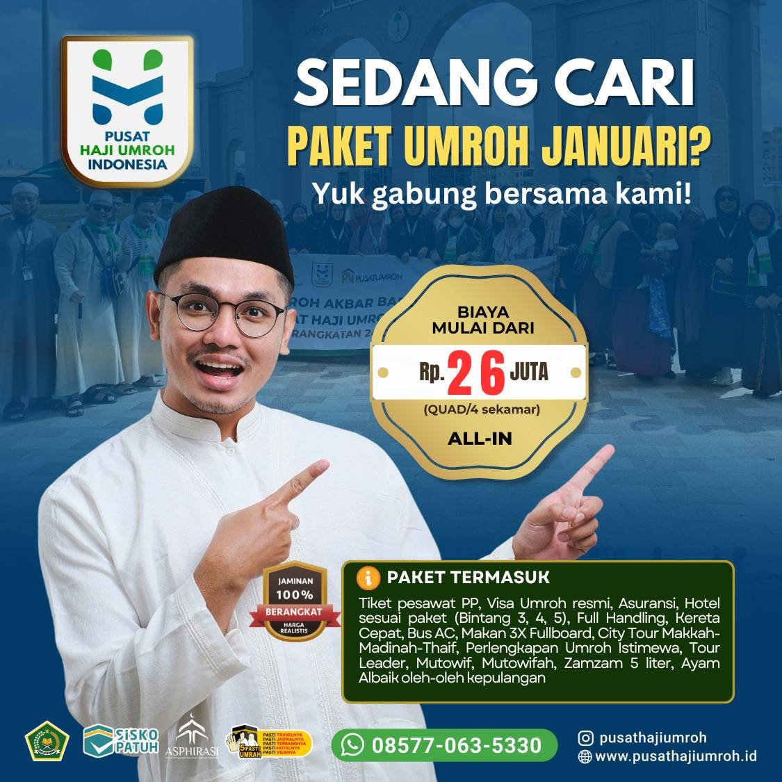 Paket Umroh Plus Thaif Januari 2026
