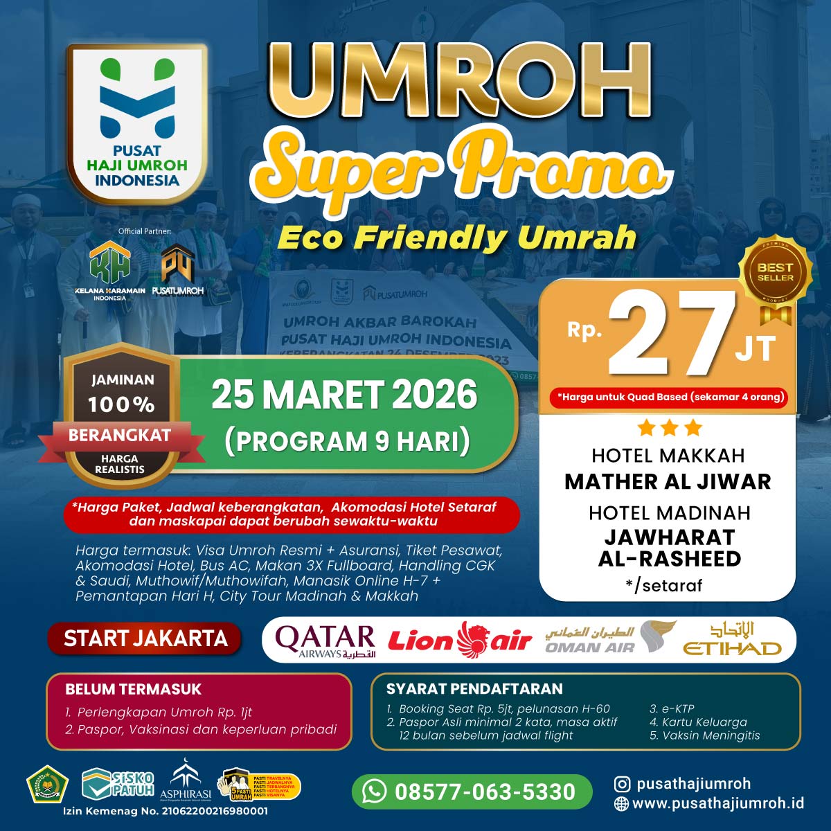 Paket Biaya Umroh Syawal Maret 2026