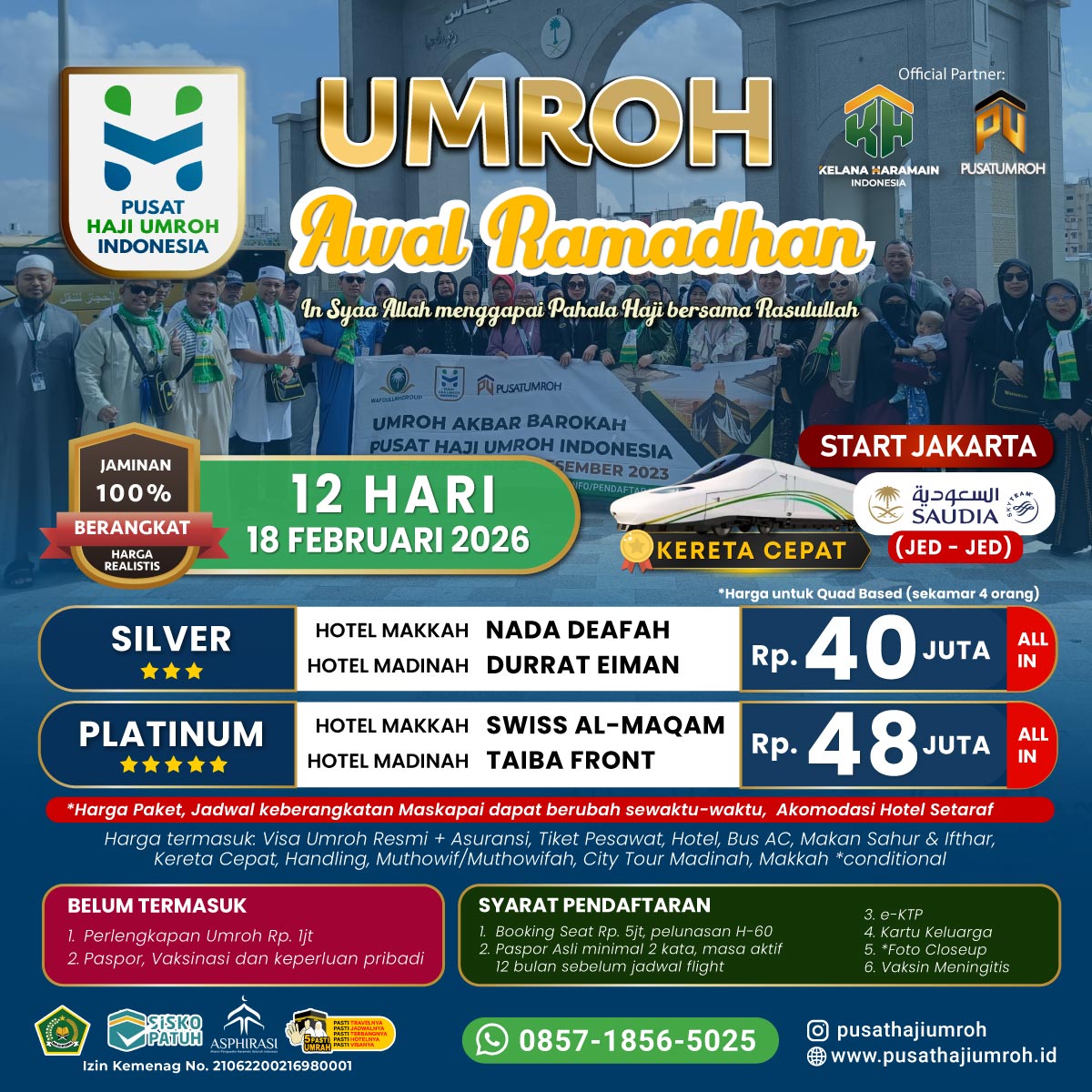 Paket Umroh Awal Ramadhan 2026 12 Hari