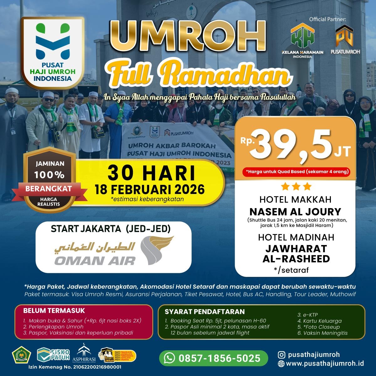 Paket Umroh Full Ramadhan 2026 1447 H