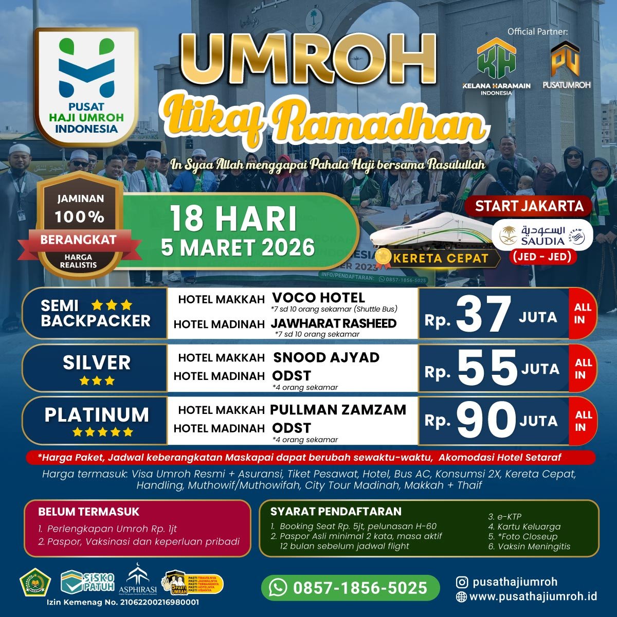 Paket Umroh Itikaf Ramadhan 2026 1447 H