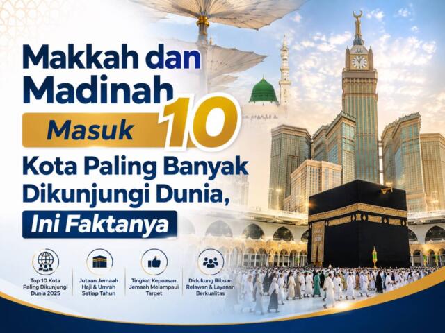Makkah dan Madinah Masuk 10 Kota Paling Banyak Dikunjungi Dunia, Ini Faktanya